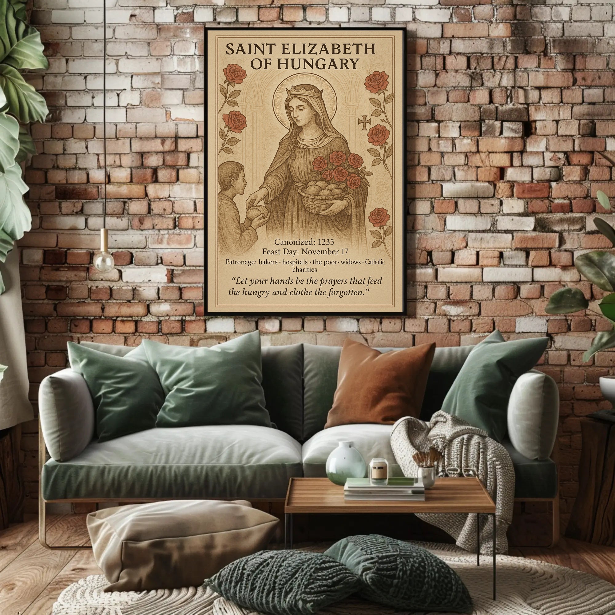 Saint Elizabeth Charity Art in Cultural Heritage Poster