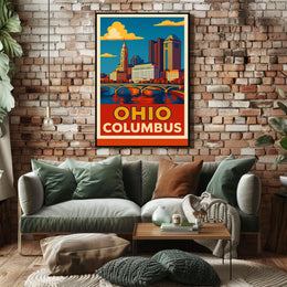 Columbus, Ohio Skyline Poster