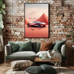Futuristic Desert Ride Poster PosterGoat