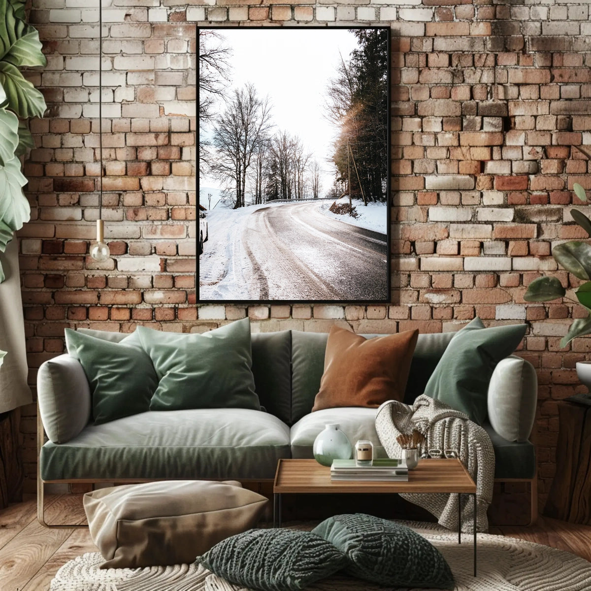 Winter Roadscape Poster
