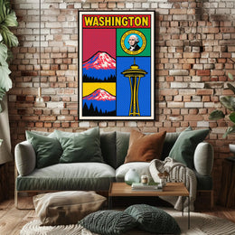 Washington Pop Art Poster PosterGoat