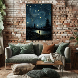 Starry Night Reflections Poster PosterGoat