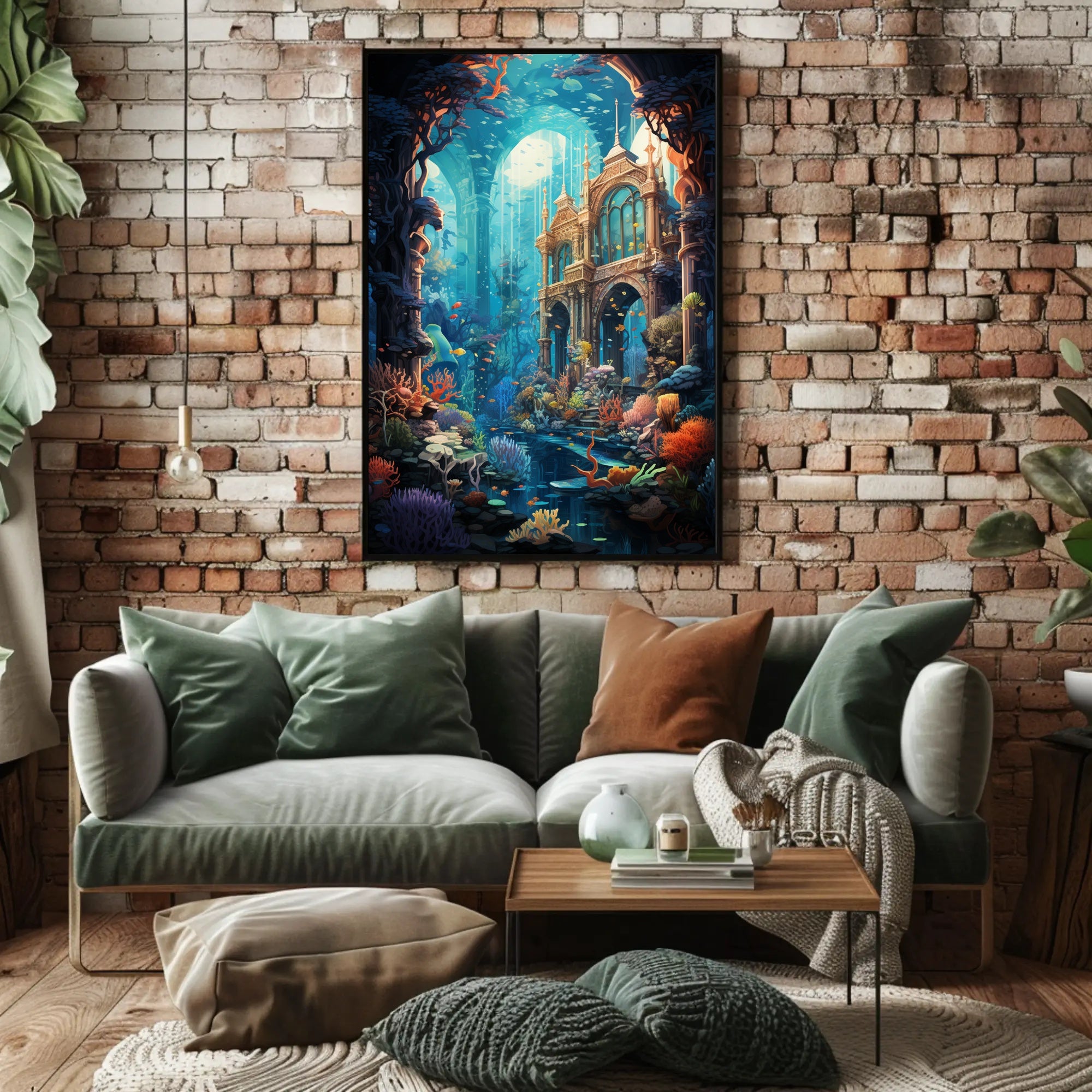 Enchanted Underwater Ruins Poster