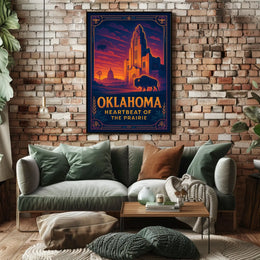 Oklahoma Heartbeat of the Prairie Poster