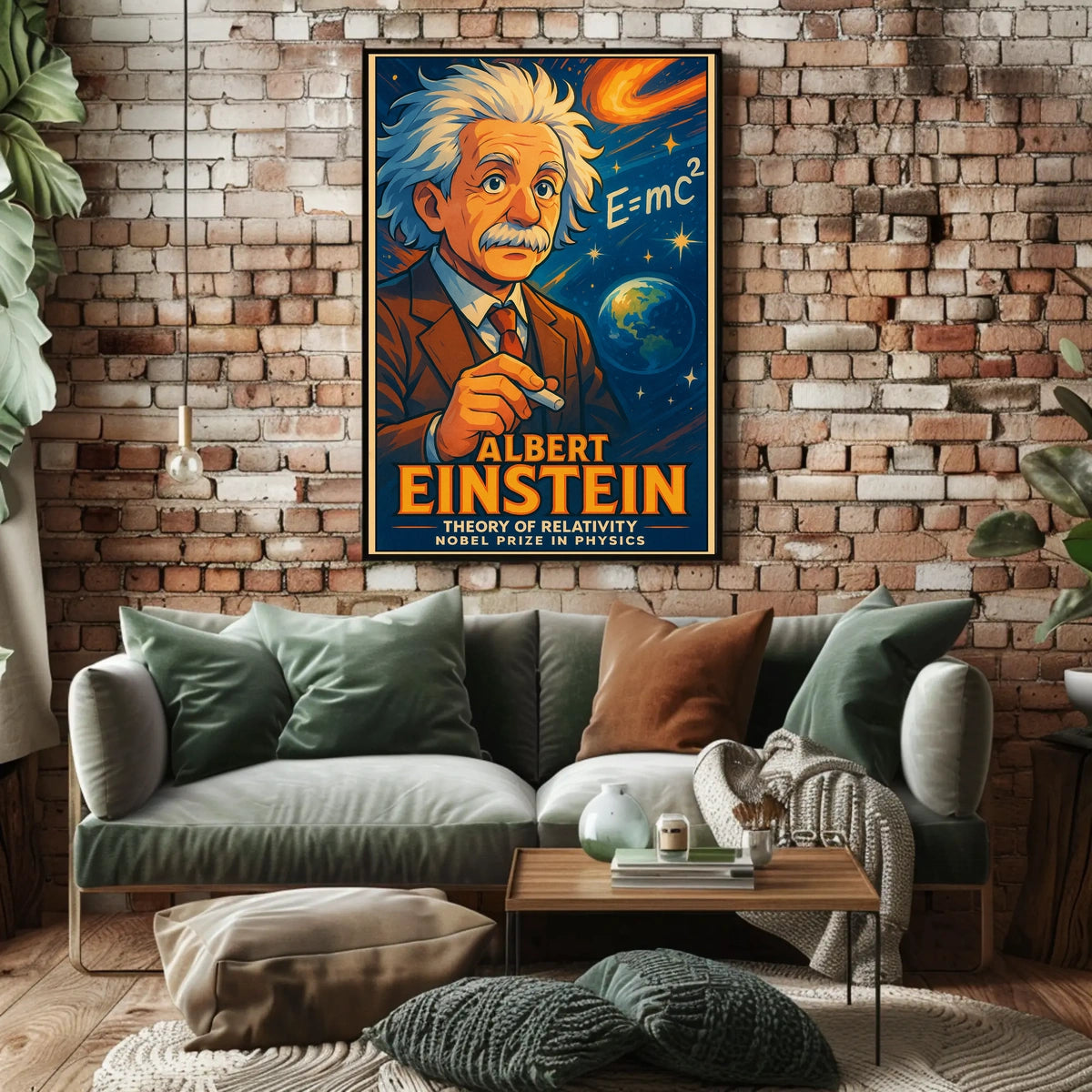 Einstein Relativity Science Inspirational Modern Educational Decor Wall Art Poster