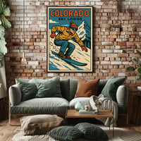 Colorado Ski Lodge Adventure Poster