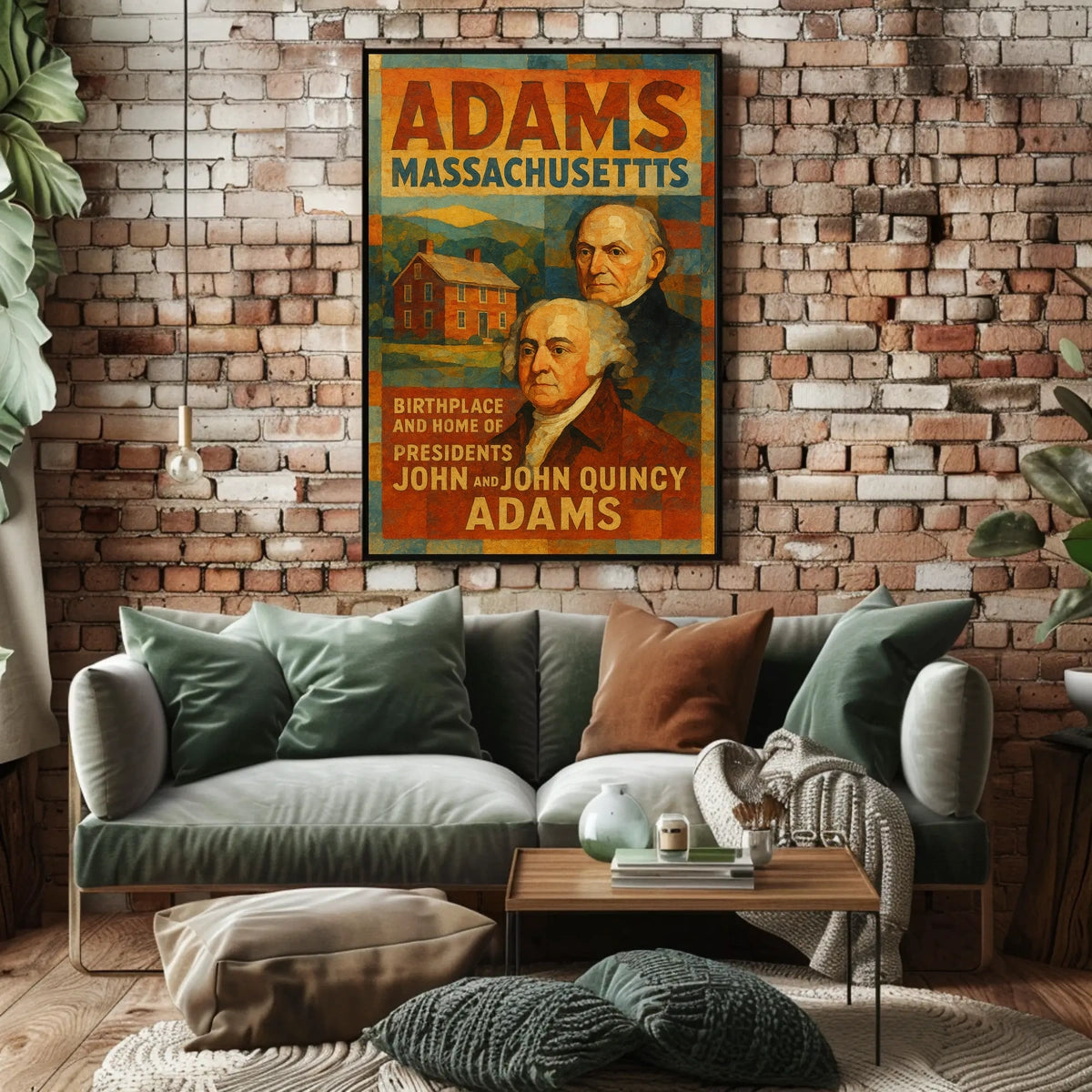 John And John Quincy Adams Birthplace Poster