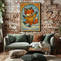 Winter Fox Joy Poster