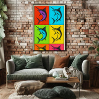 Vibrant Fish Pop Art Poster PosterGoat
