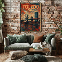 Toledo, Ohio Urban Landscape Poster