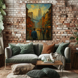 City Of Dreams Poster Dreamlike Cityscape At Dusk For Homes