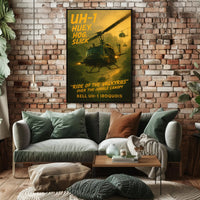 Vietnam War Era Bell UH-1 Iroquois Military Poster