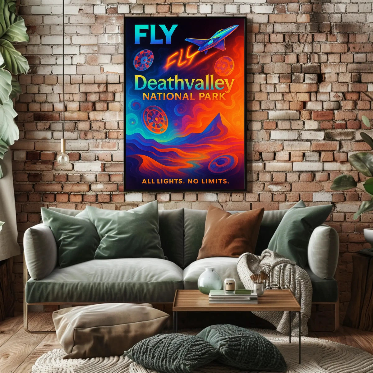 Fly to Death Valley National Park Poster