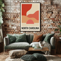 North Carolina Abstract Landscape Poster
