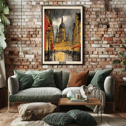 Dresden in the Rain Poster