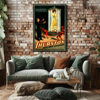 Vintage Magician's Illusion Show Early 20th Century Cultural Poster