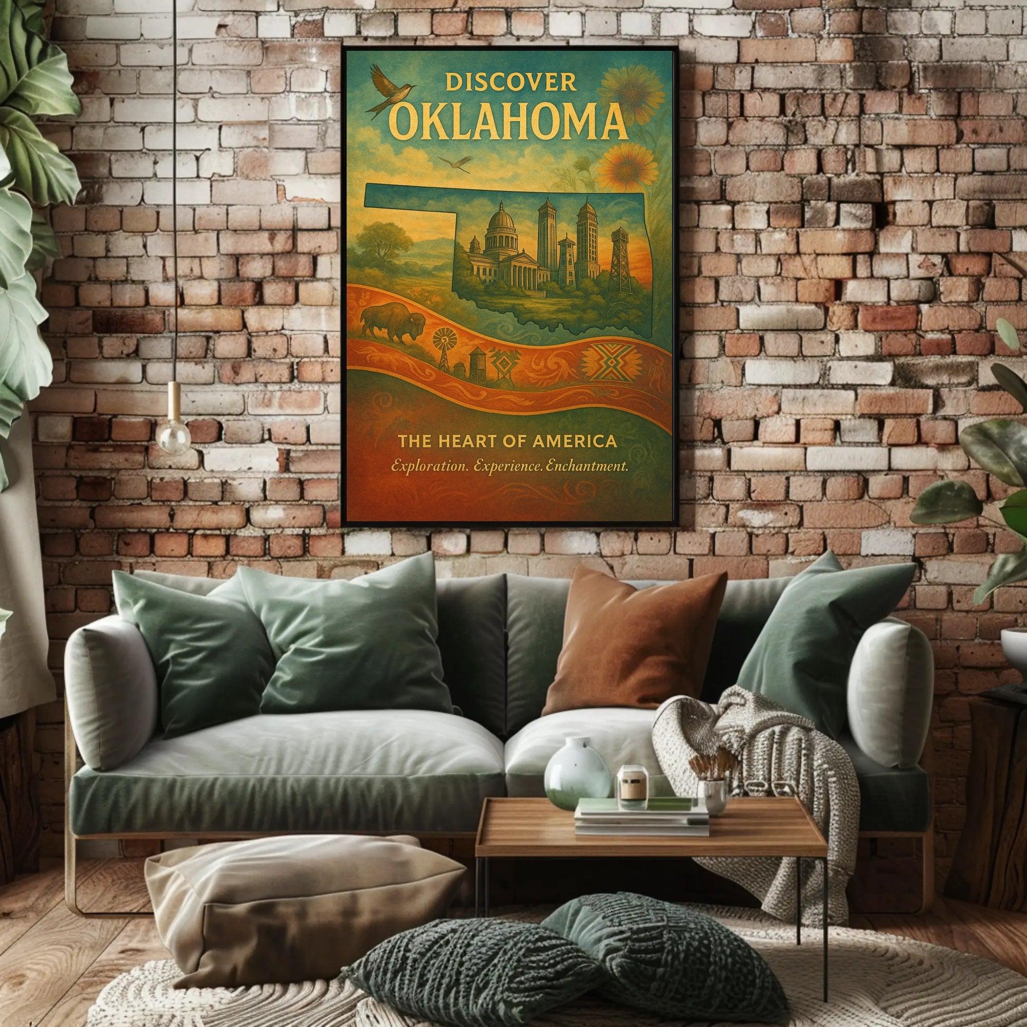 Discover Oklahoma Wall Art Print Decor PosterGoat