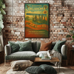 Discover Oklahoma Wall Art Print Decor PosterGoat