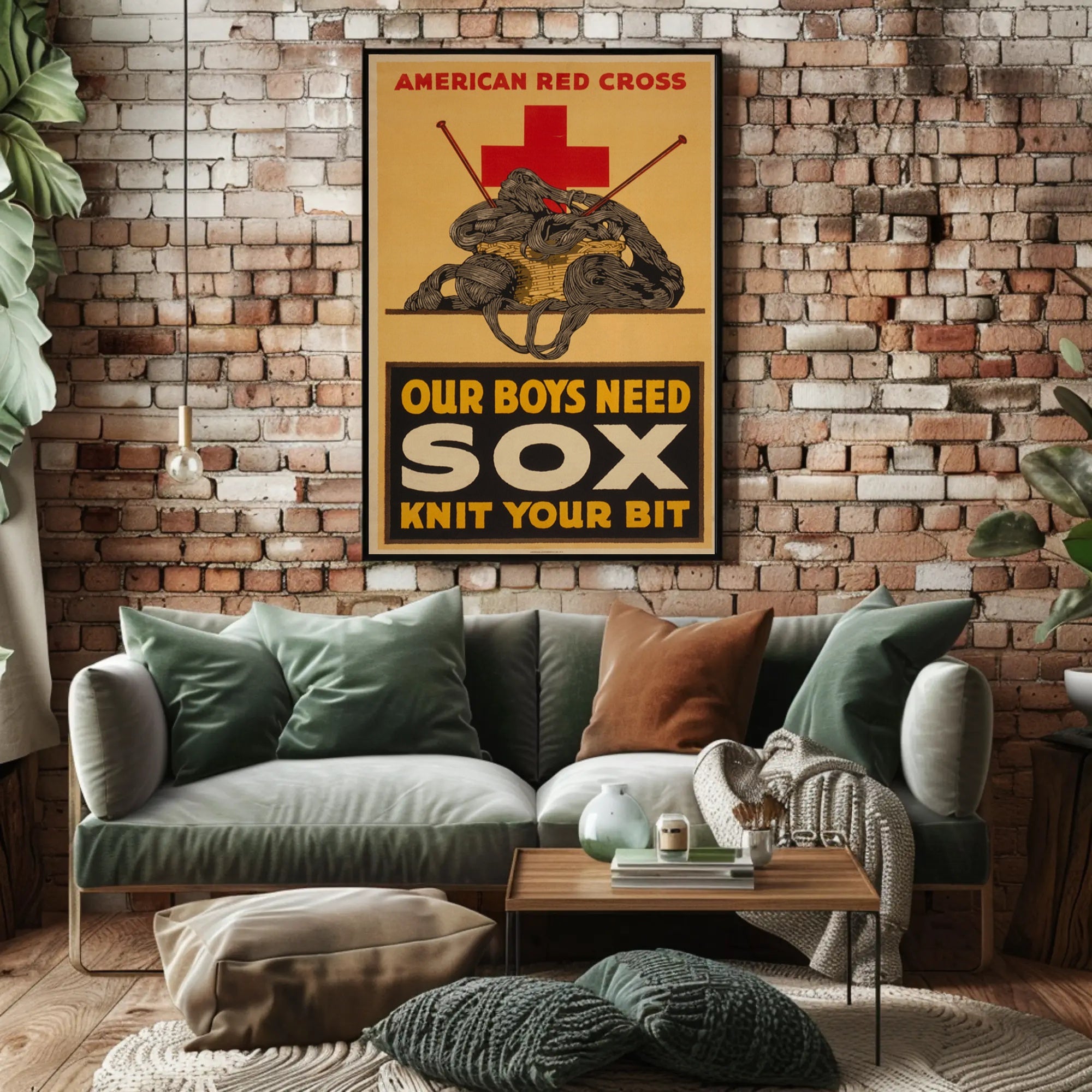 Knit for the Troops Poster PosterGoat