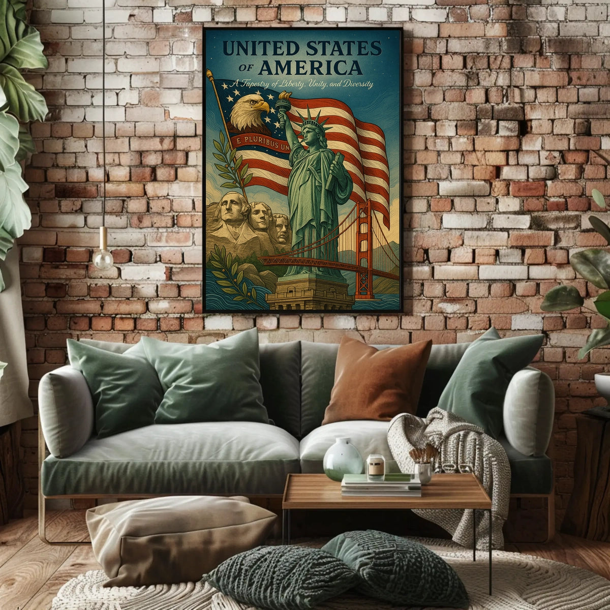United States of America A Tapestry of Liberty, Unity, and Diversity Poster