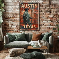 Austin Texas Tribute Wanderlust Poster