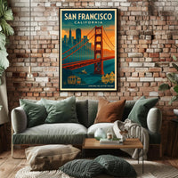 San Francisco Vintage Travel Poster Wall Art