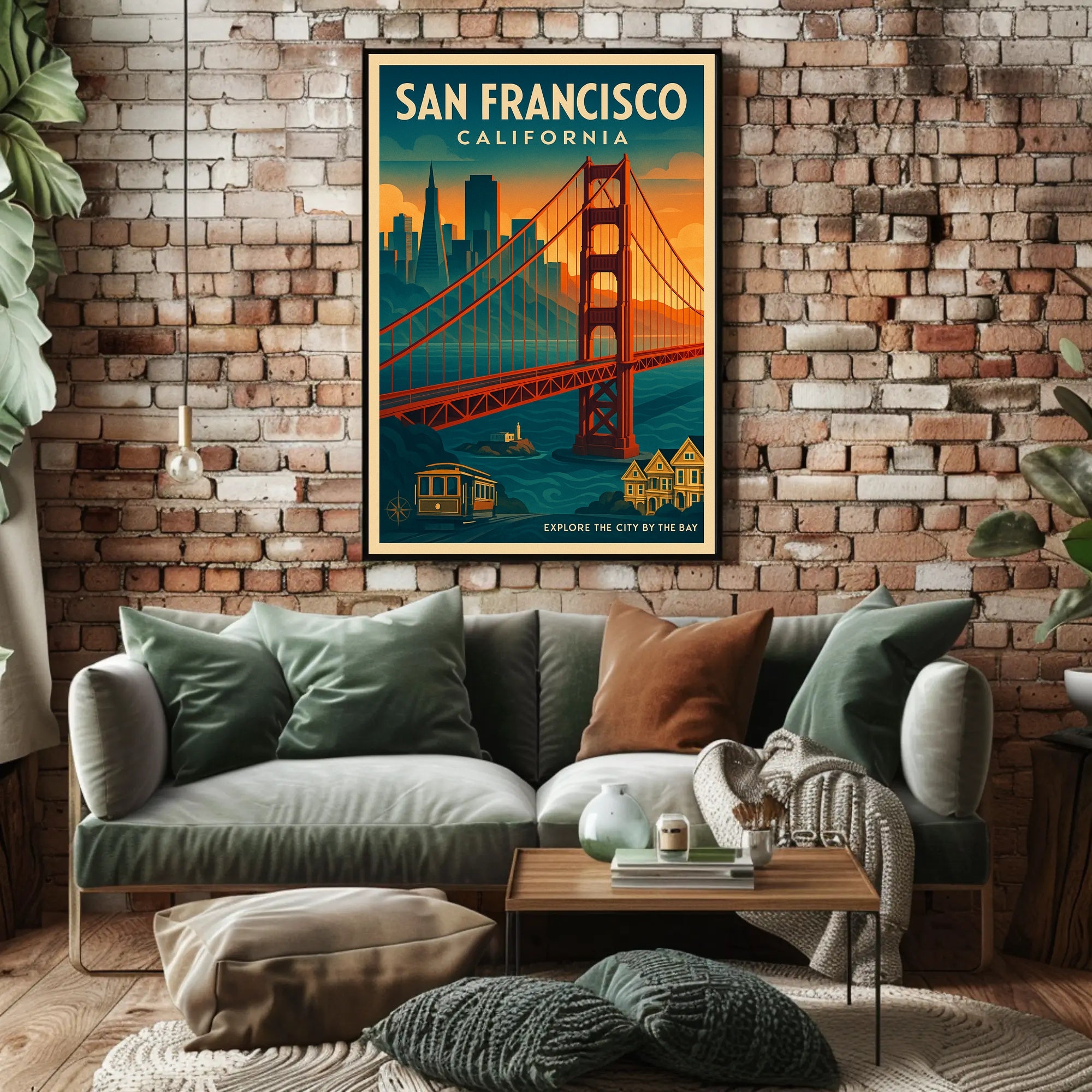 San Francisco Vintage Travel Poster Wall Art