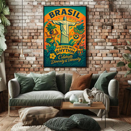 Brazil Pulsing with Rhythm Poster