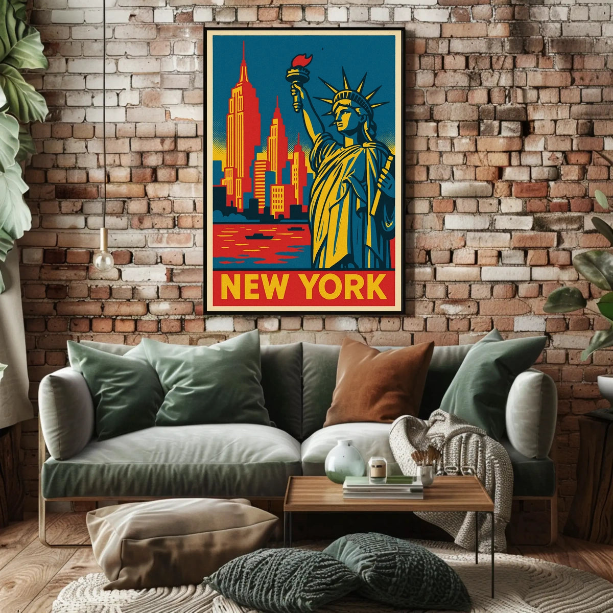 New York Iconic Landmarks Poster