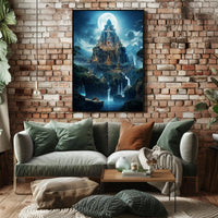Enchanted Mountain Citadel Poster