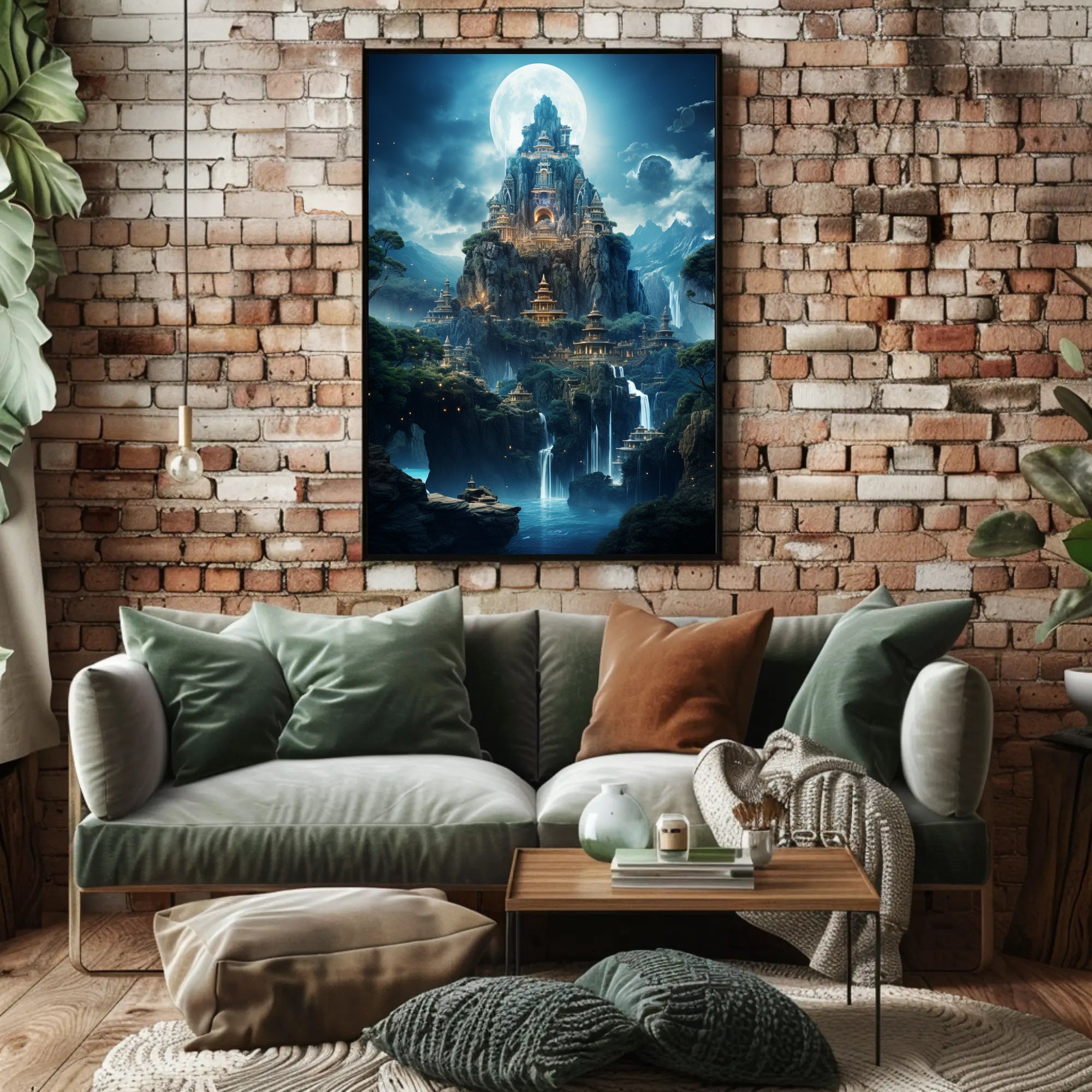 Enchanted Mountain Citadel Poster