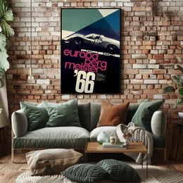 Porsche Europa Bergmeister '66 Poster