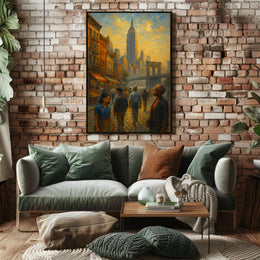 NYC Skyline Poster City Of Dreams Sunset Glow For City Folk