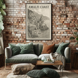 Amalfi Coast Poster Wall Art For Home Decor 18x24 Print