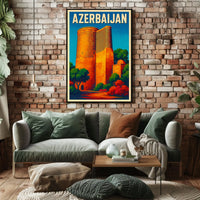 Azerbaijan Iconic Landmark Poster