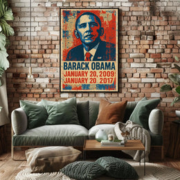 Barack Obama 44th President of the United States Street Art Mashup Poster