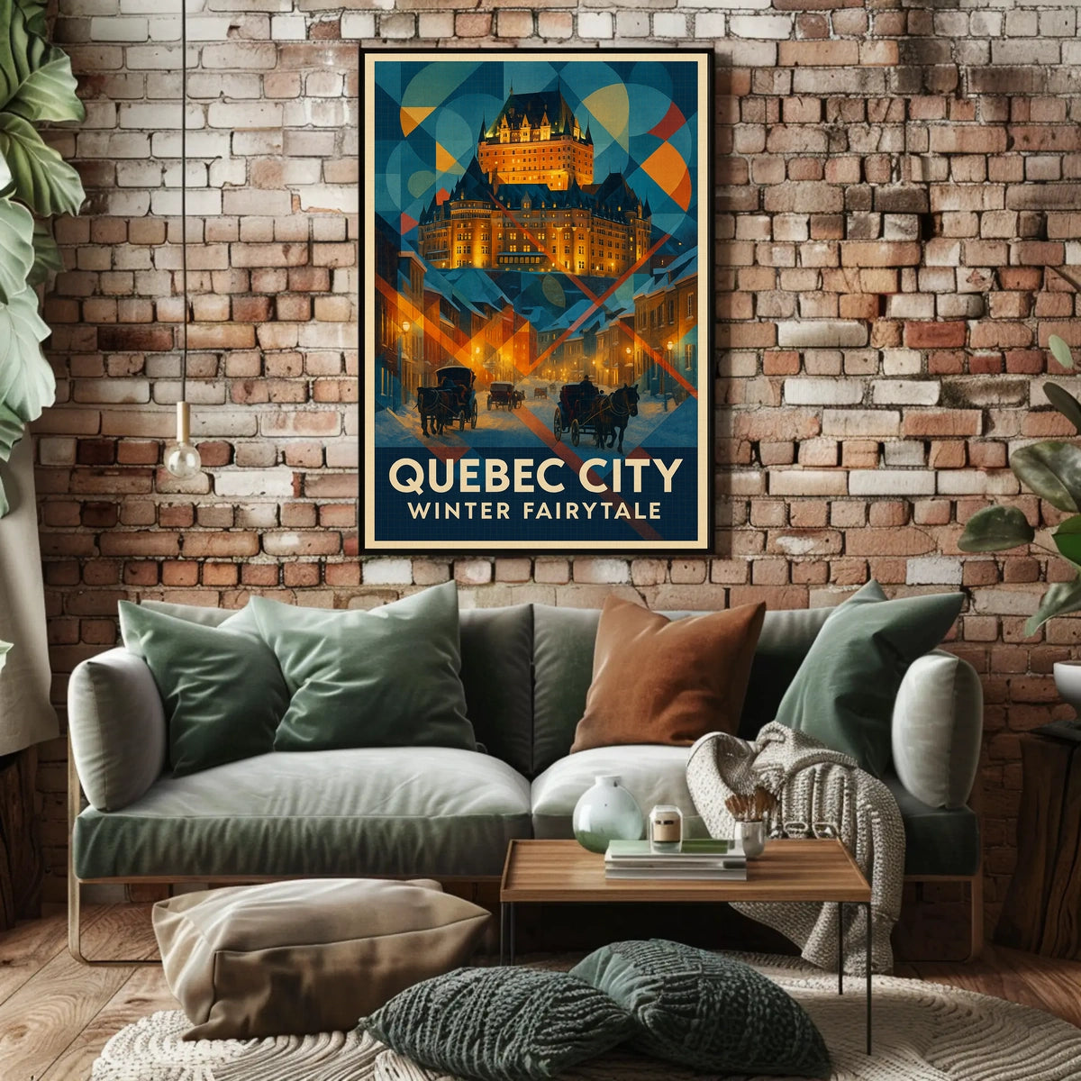 Quebec City Winter Fairytale Poster