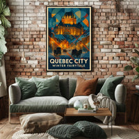Quebec City Winter Fairytale Poster