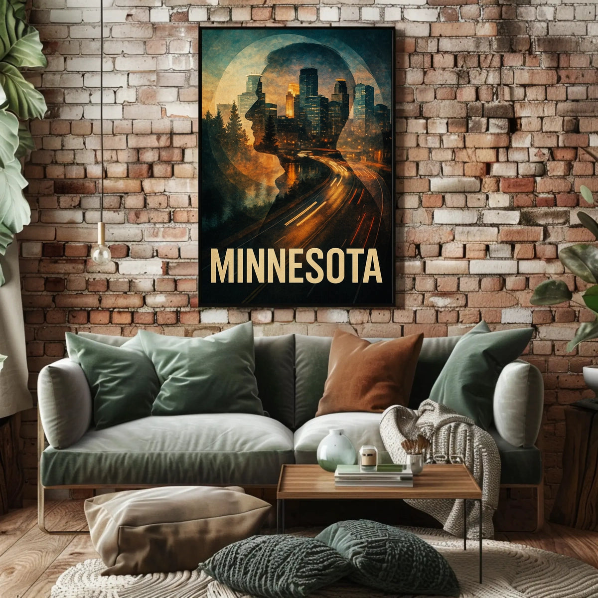 Minnesota Silhouette Poster