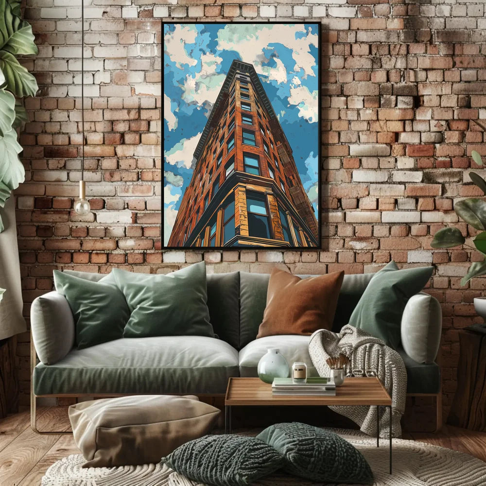 Abstract Futuristic Elements Art Poster