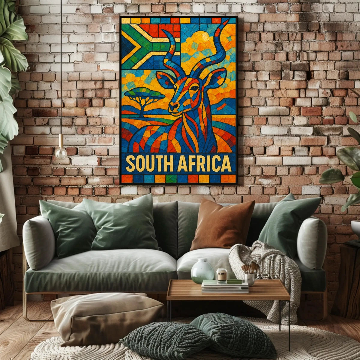 South Africa Vibrant Wildlife Poster