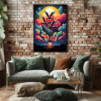 Surreal Birds and Balloon Adventure Art Poster