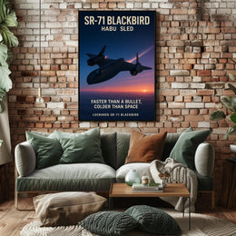 SR-71 Blackbird Vintage Aviation Cold War Military Poster