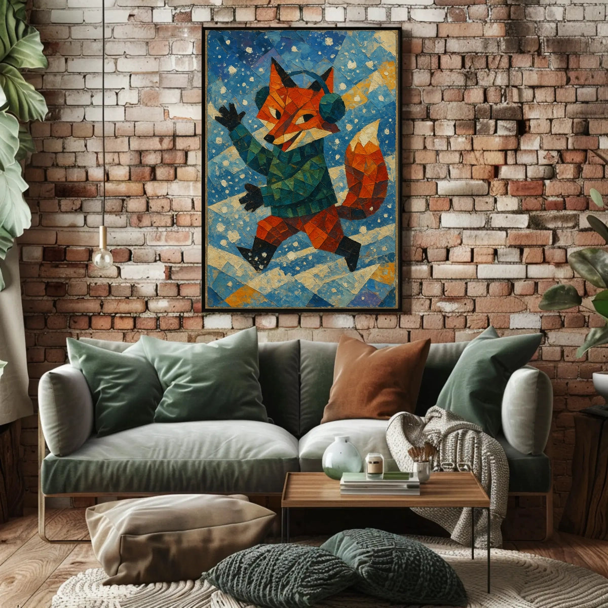 Winter Fox Delight Poster