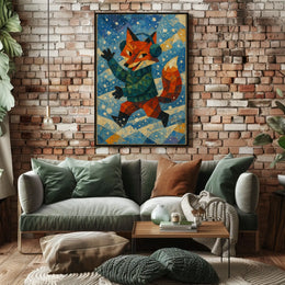 Winter Fox Delight Poster