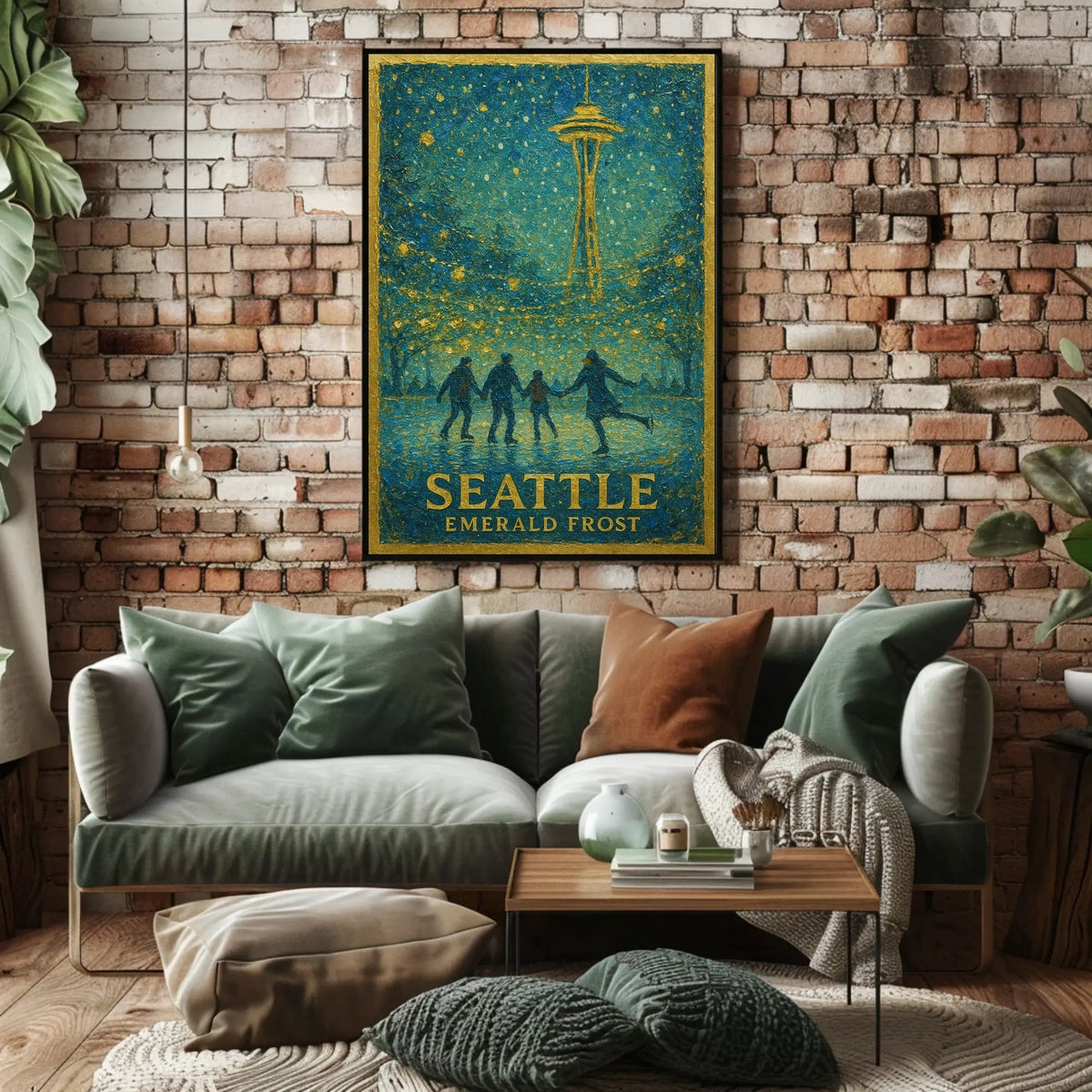 Seattle Emerald Frost Poster