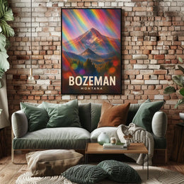 Bozeman Montana Scenic Wanderlust Minimalist Poster