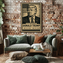 Donald Trump 47th President Scenic Patriotic Heritage Timeless Wall Art Iconic Legacy Gift Poster
