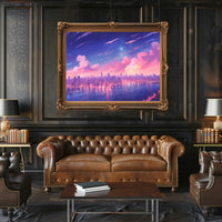 Dreamy Cityscape at Dusk Poster