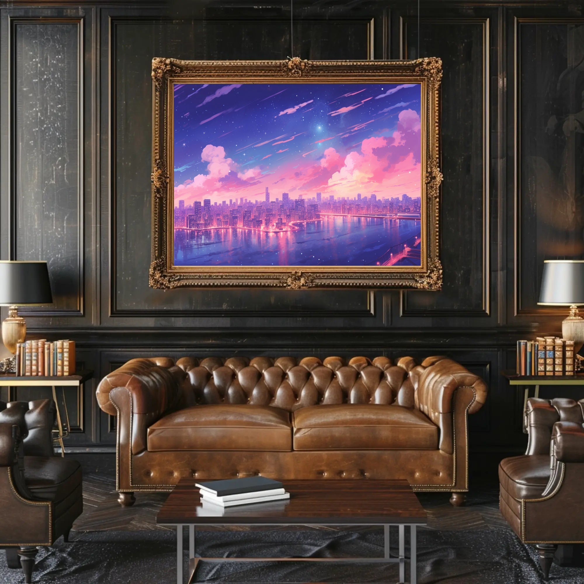 Dreamy Cityscape at Dusk Poster